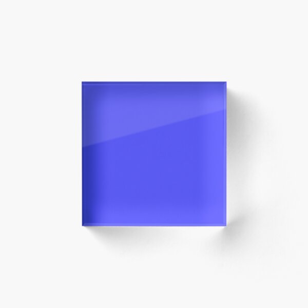 Bright Electric Fluorescent Blue Neon Acrylic Block