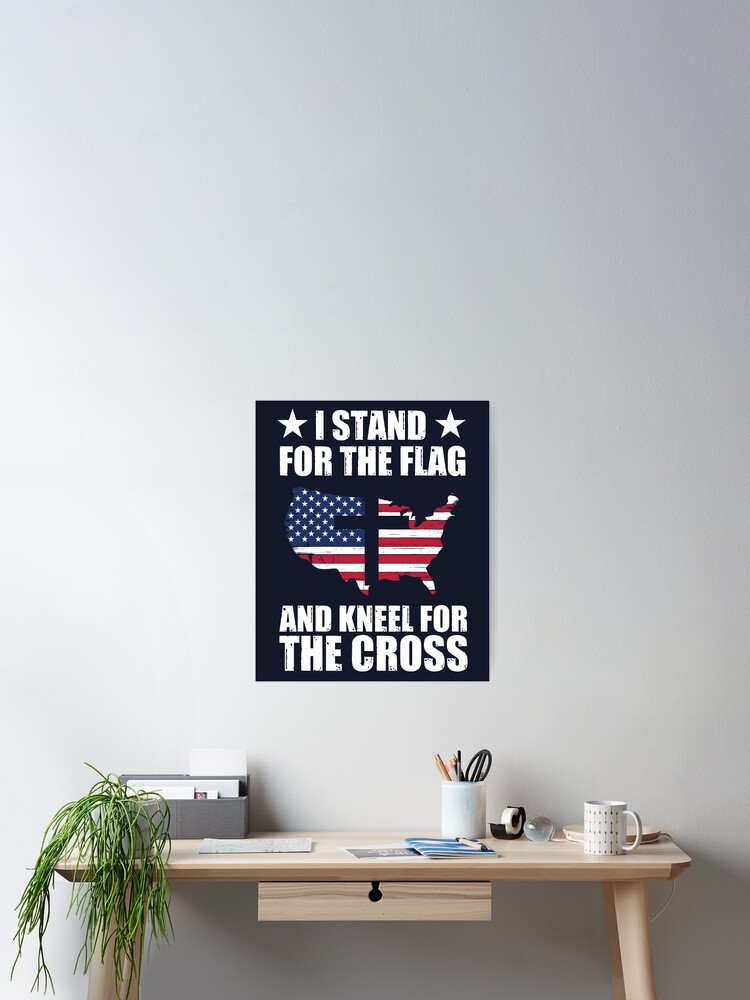Patriotic American Flag Mouse Pad - 'I Stand For The Flag' Low Profile Desk Mat