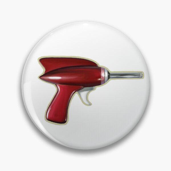 Item preview, Vintage 1950s Sci-fi Toy Ray Gun in Red Realistic Digital Painting, Single and Repeating Pattern designed and sold by Nicolette Olivier.