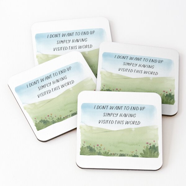 Item preview, Visited this World | Mary Oliver designed and sold by ArtistVenus.