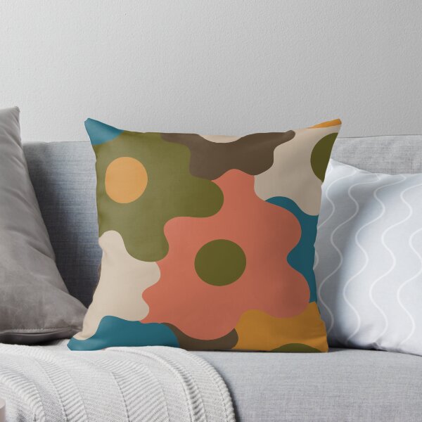 Item preview, Retro Groovy Flowers - Deep Autumn Seasonal Color Palette designed and sold by aaalou.