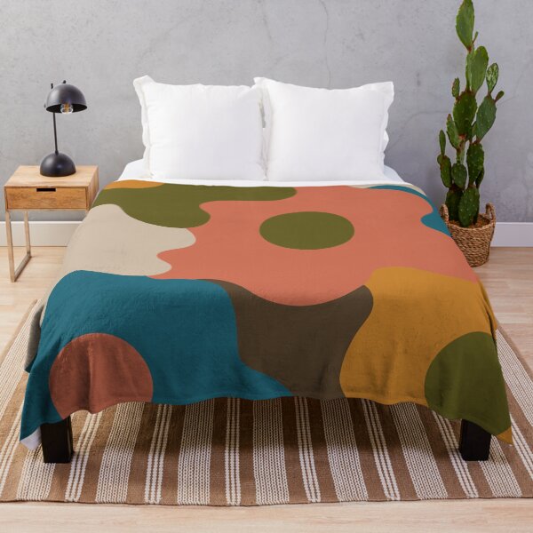 Item preview, Retro Groovy Flowers - Deep Autumn Seasonal Color Palette designed and sold by aaalou.