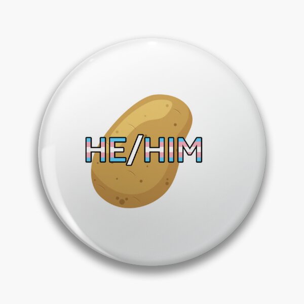 Item preview, Potato pronouns he/him- trans flag designed and sold by CottonCandyCole.