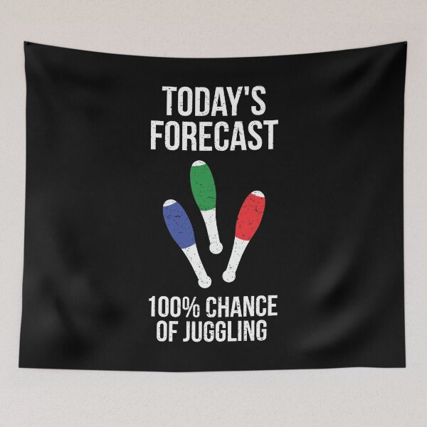 Item preview, Today's Forecast - 100% Chance of JUGGLING - Clubs designed and sold by EstelleStar.