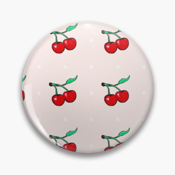 Item preview, Vintage 1950s Red Cherries and Polka Dots Repeating Pattern designed and sold by Nicolette Olivier.