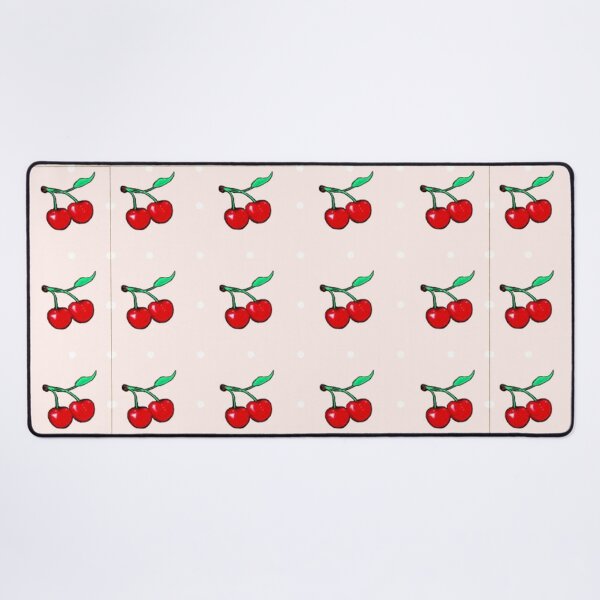 Item preview, Vintage 1950s Red Cherries and Polka Dots Repeating Pattern designed and sold by Nicolette Olivier.