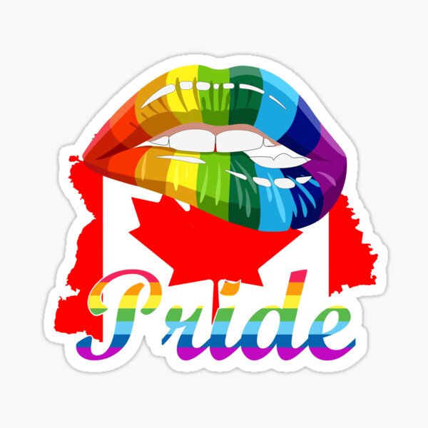 Canadian Pride Lips Edition Pride Sticker For Sale By Cheezycheeky Redbubble