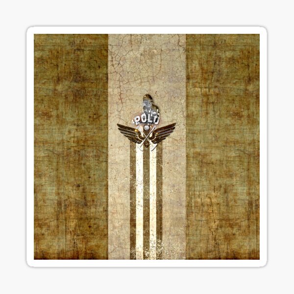 polo player golden_ocher Sticker