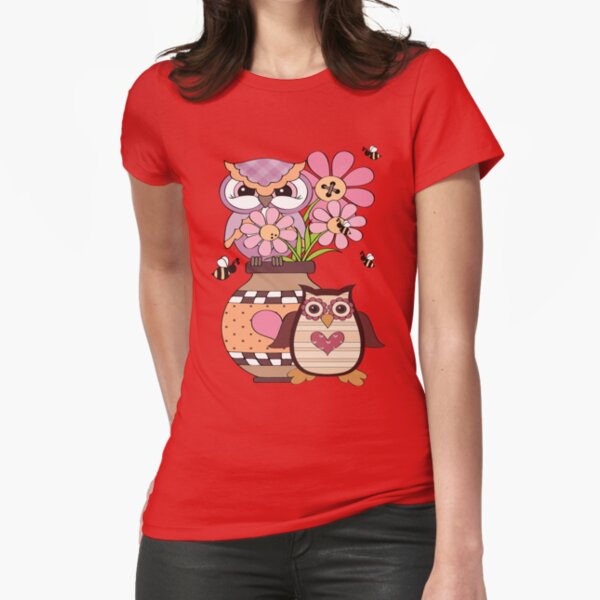 Love Owls Fitted T-Shirt