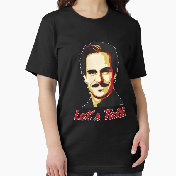 Vista previa del artículo con la obra «Better Call Saul, "Let's Talk", Lalo Salamanca (versión roja) - por CH3Media», diseñado y vendido por CH3Media.