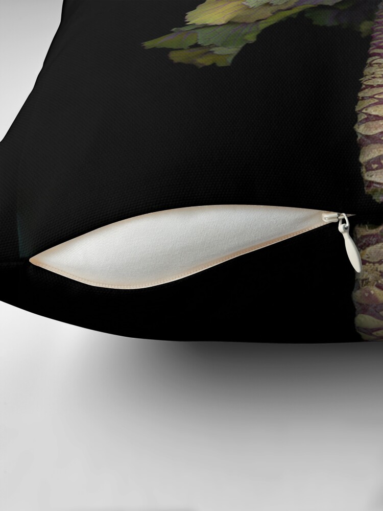 Thumbnail 2 of 4, Pillow, Winter Garden 1 Dark Botanical designed and sold by LindasPhotoArt.