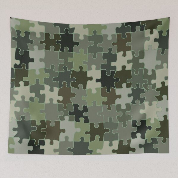 Item preview, Beautiful Green jigsaw pattern design  designed and sold by TipTopTapo.
