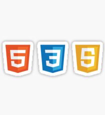 HTML5, CSS3, JS Logos Sticker