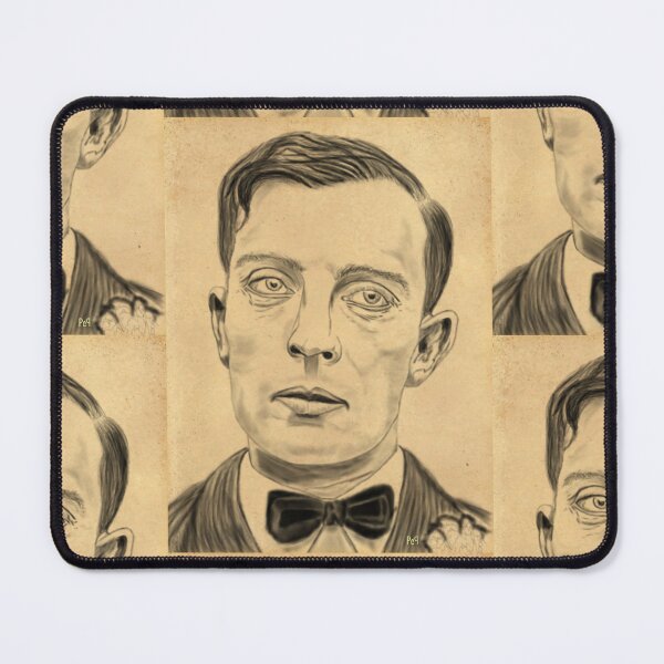 Item preview, Buster Keaton on Parchment, Magical Realism Digital Painting, Single and Repeating Pattern, Choose Your Own Background designed and sold by Nicolette Olivier.