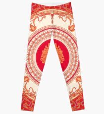 Legging Diseño inspirado en Versace con Medusa - Rojo