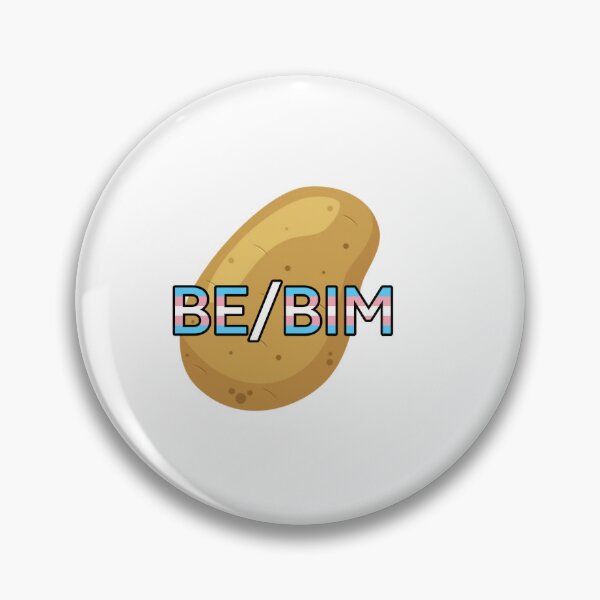 Item preview, Potato pronouns be/bim- trans flag designed and sold by CottonCandyCole.