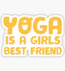 YOGA is a girls best friend Sticker