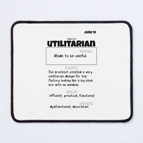 Item preview, June 19 Utilitarian designed and sold by Square Root of Squid.