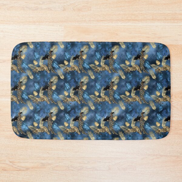 Item preview, Blue And Gold Leopard Trendy Patterns | Leopard And A Woman Patterns designed and sold by TrendyGlitter.