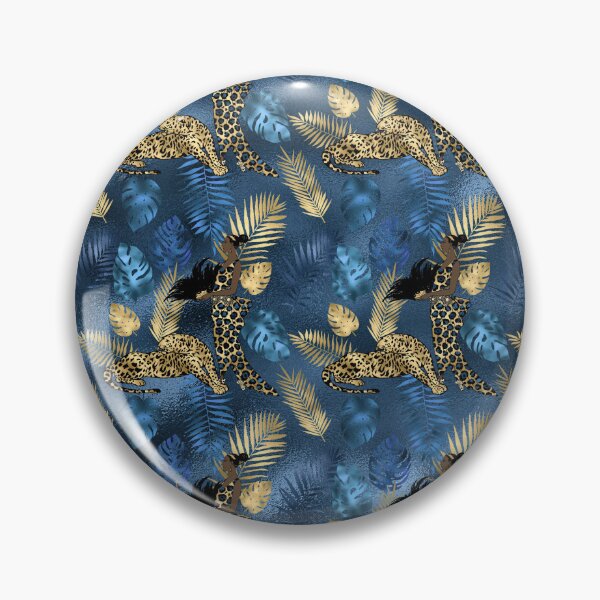 Item preview, Blue And Gold Leopard Trendy Patterns | Leopard And A Woman Patterns designed and sold by TrendyGlitter.