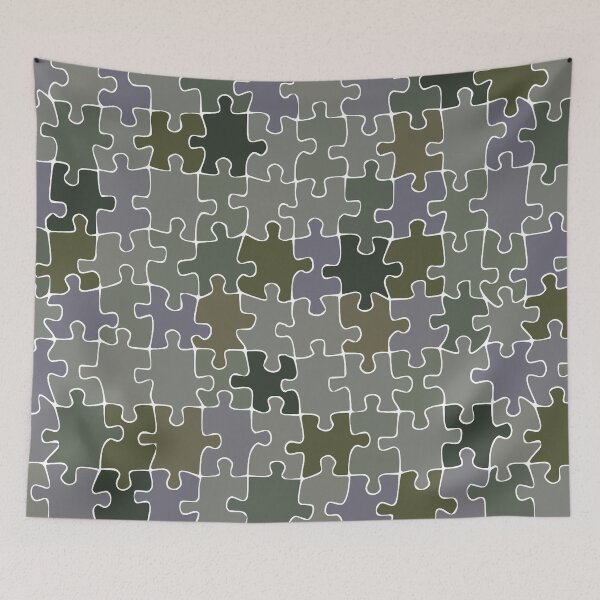 Item preview, Beautiful Green jigsaw pattern design  designed and sold by TipTopTapo.