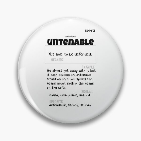 Item preview, September 3 Untenable designed and sold by Square Root of Squid.