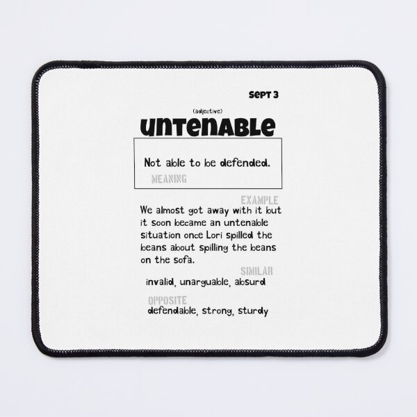 Item preview, September 3 Untenable designed and sold by Square Root of Squid.