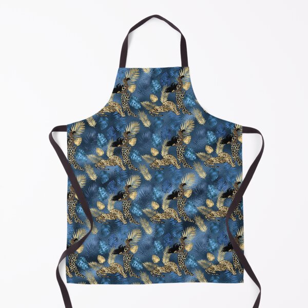 Item preview, Blue And Gold Leopard Trendy Patterns | Leopard And A Woman Patterns designed and sold by TrendyGlitter.