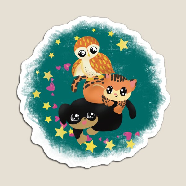 Item preview, Cute Animal Stack | Pet-themed Art and Design designed and sold by Bernsberry Illustrations.