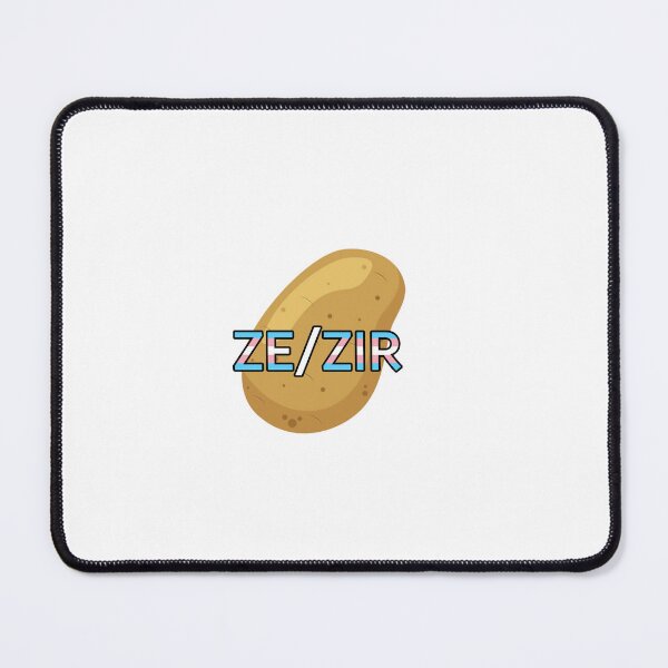 Item preview, Potato pronouns ze/zir- trans flag designed and sold by CottonCandyCole.