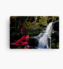 CANOE & ABSEIL Canvas Print