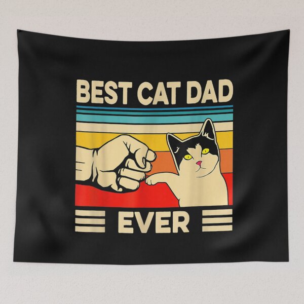 Item preview, Vintage Best Cat Dad Ever Funny Cat Daddy Father Day Gift T-Shirt designed and sold by Tourane-Navy.