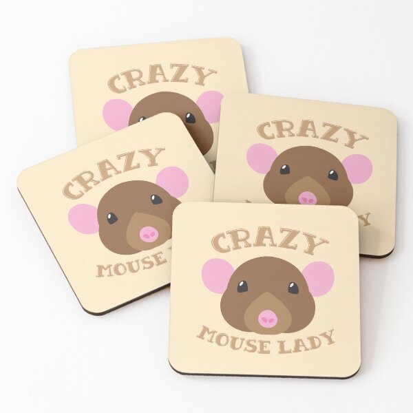 Item preview, Crazy Mouse Lady (new cute face) designed and sold by jazzydevil.