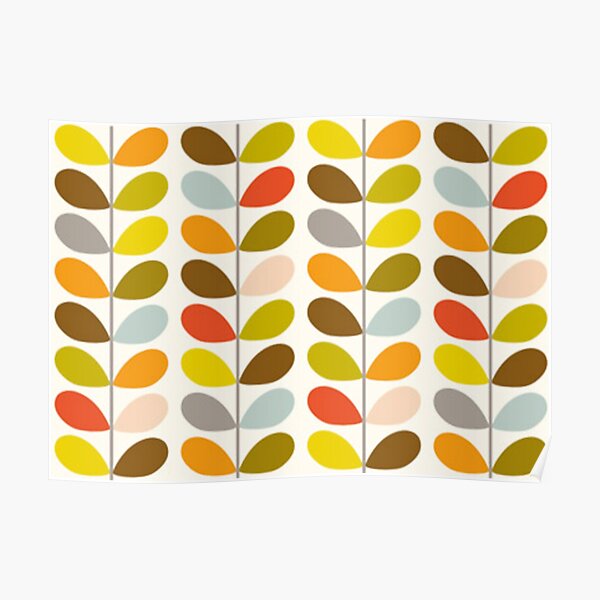 "orla kiely colorful stem, multi stem kiely, orla kiely design" Poster for Sale by Kielydesignss