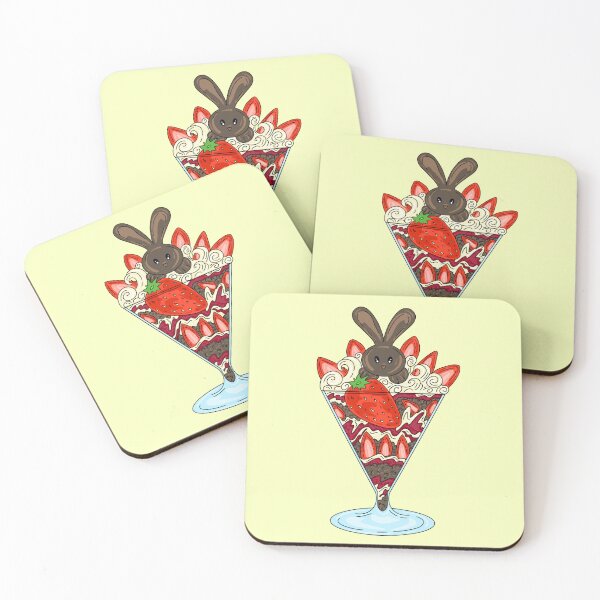 Item preview, Bunny Chocolate Cake Ice Cream With Yellow background  designed and sold by missmann.