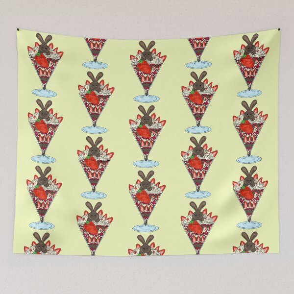 Item preview, Bunny Chocolate Cake Ice Cream With Yellow background  designed and sold by missmann.