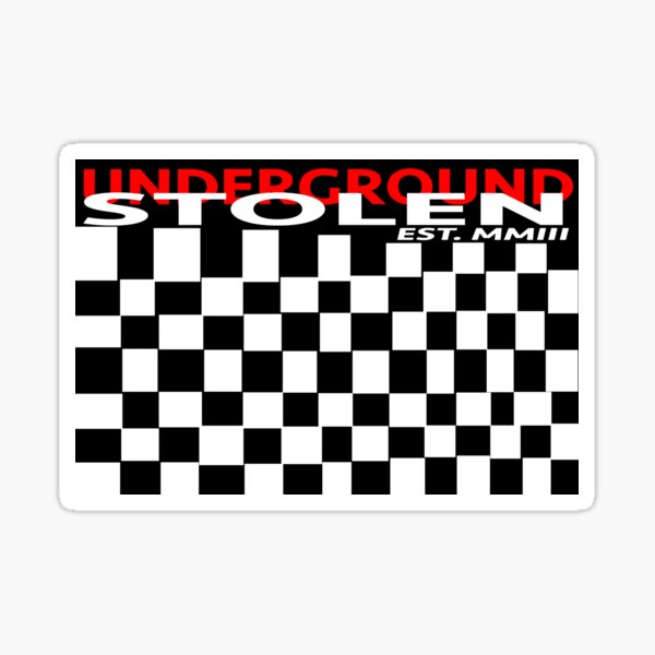 Stolen Underground Checkered Flag ! Sticker
