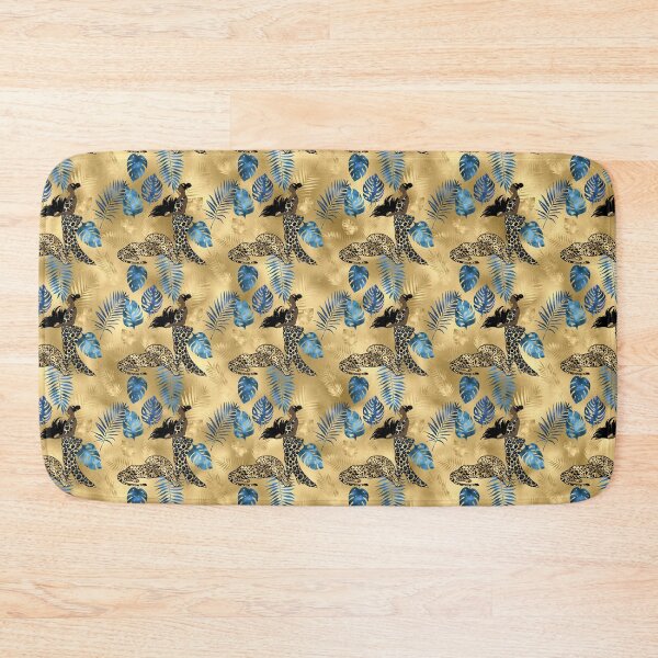 Item preview, Blue And Gold Leopard Trendy Patterns1 | Leopard And A Woman Patterns designed and sold by TrendyGlitter.