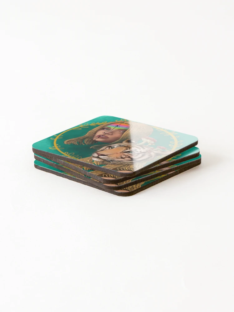 Thumbnail 4 of 5, Coasters (Set of 4), Free your mind designed and sold by Rabbitfool.