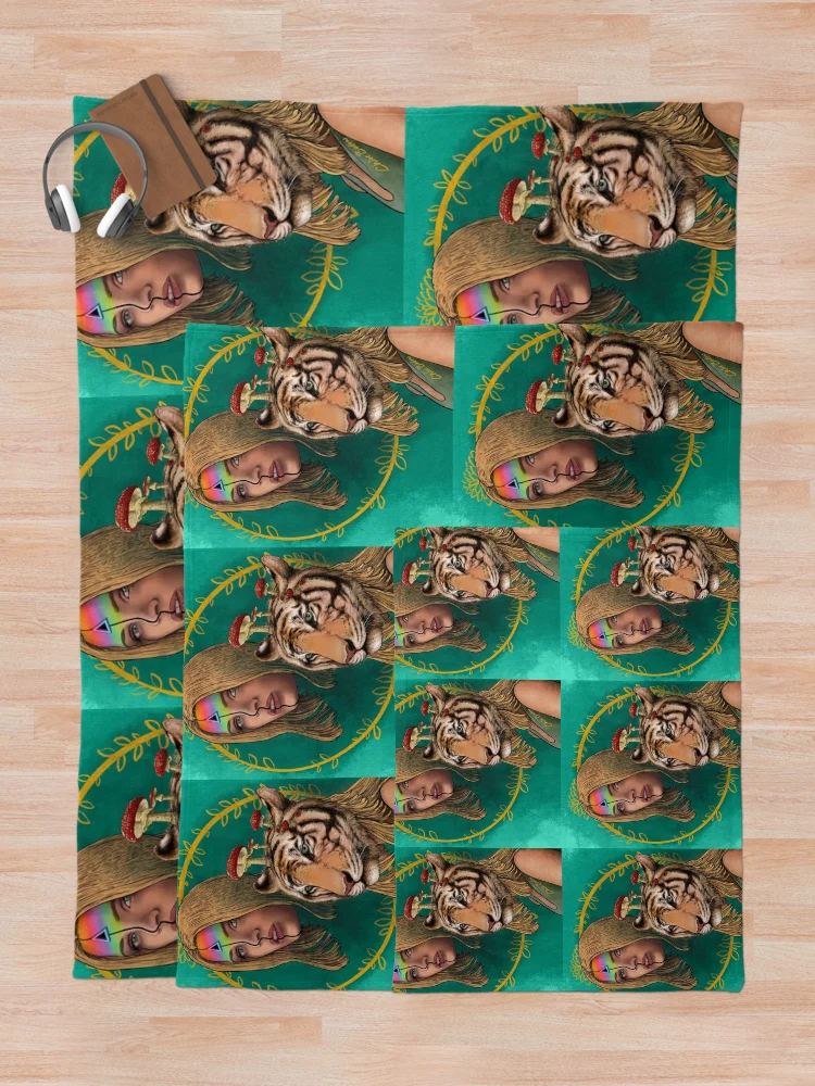 Thumbnail 5 of 6, Throw Blanket, Free your mind designed and sold by Rabbitfool.