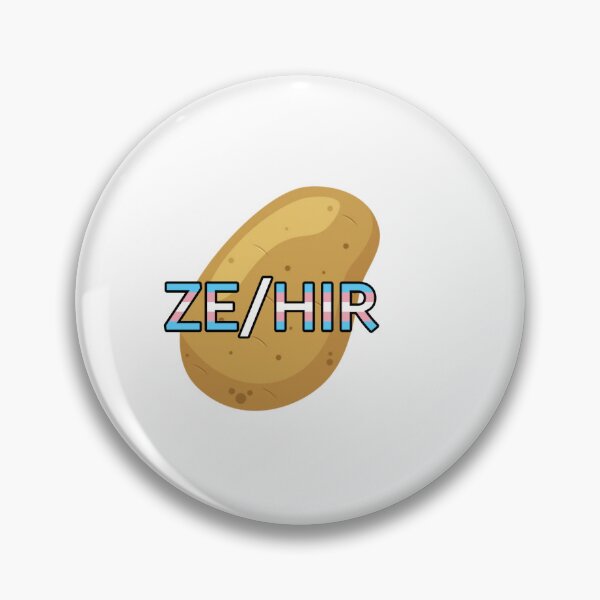 Item preview, Potato pronouns ze/hir- trans flag designed and sold by CottonCandyCole.
