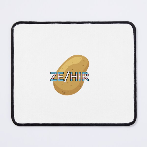 Item preview, Potato pronouns ze/hir- trans flag designed and sold by CottonCandyCole.