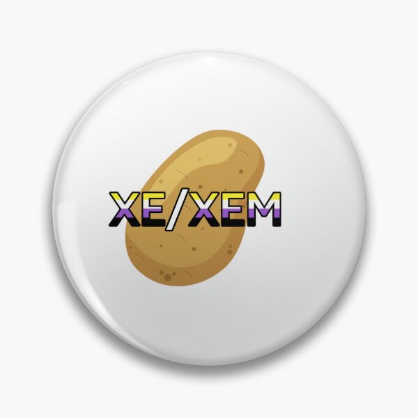 Item preview, Potato pronouns xe/xem- nonbinary flag designed and sold by CottonCandyCole.