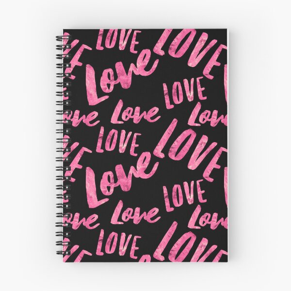Item preview, Hot Pink LOVE Pattern On Elegant Black Background designed and sold by DEC02.