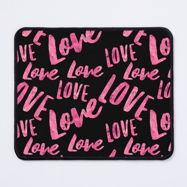 Item preview, Hot Pink LOVE Pattern On Elegant Black Background designed and sold by DEC02.