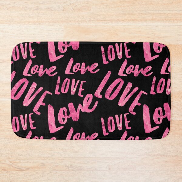 Item preview, Hot Pink LOVE Pattern On Elegant Black Background designed and sold by DEC02.