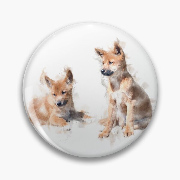 Item preview, Dingo Pups Watercolour Artwork  designed and sold by Typeglyphs.