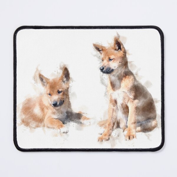 Item preview, Dingo Pups Watercolour Artwork  designed and sold by Typeglyphs.