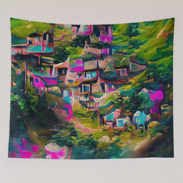 Item preview, Hidden Village in the Mountains  designed and sold by CSturgill2.