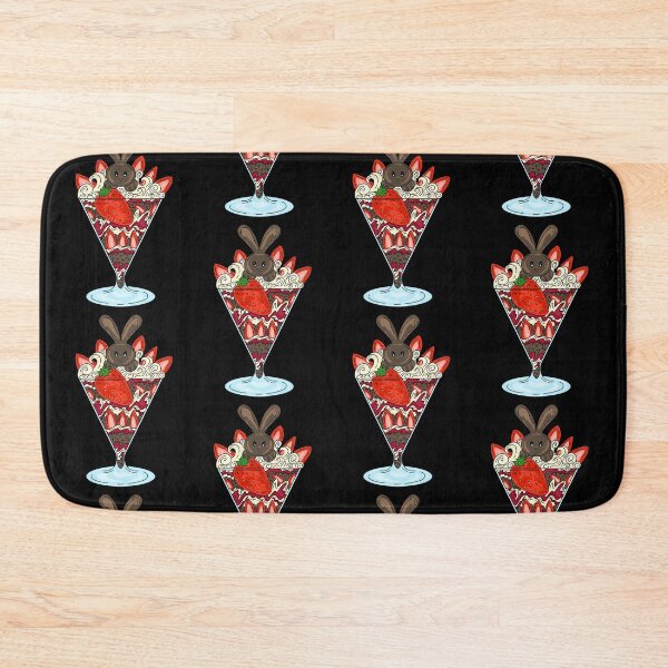 Item preview, Bunny Chocolate Cake Ice Cream Black background  designed and sold by missmann.